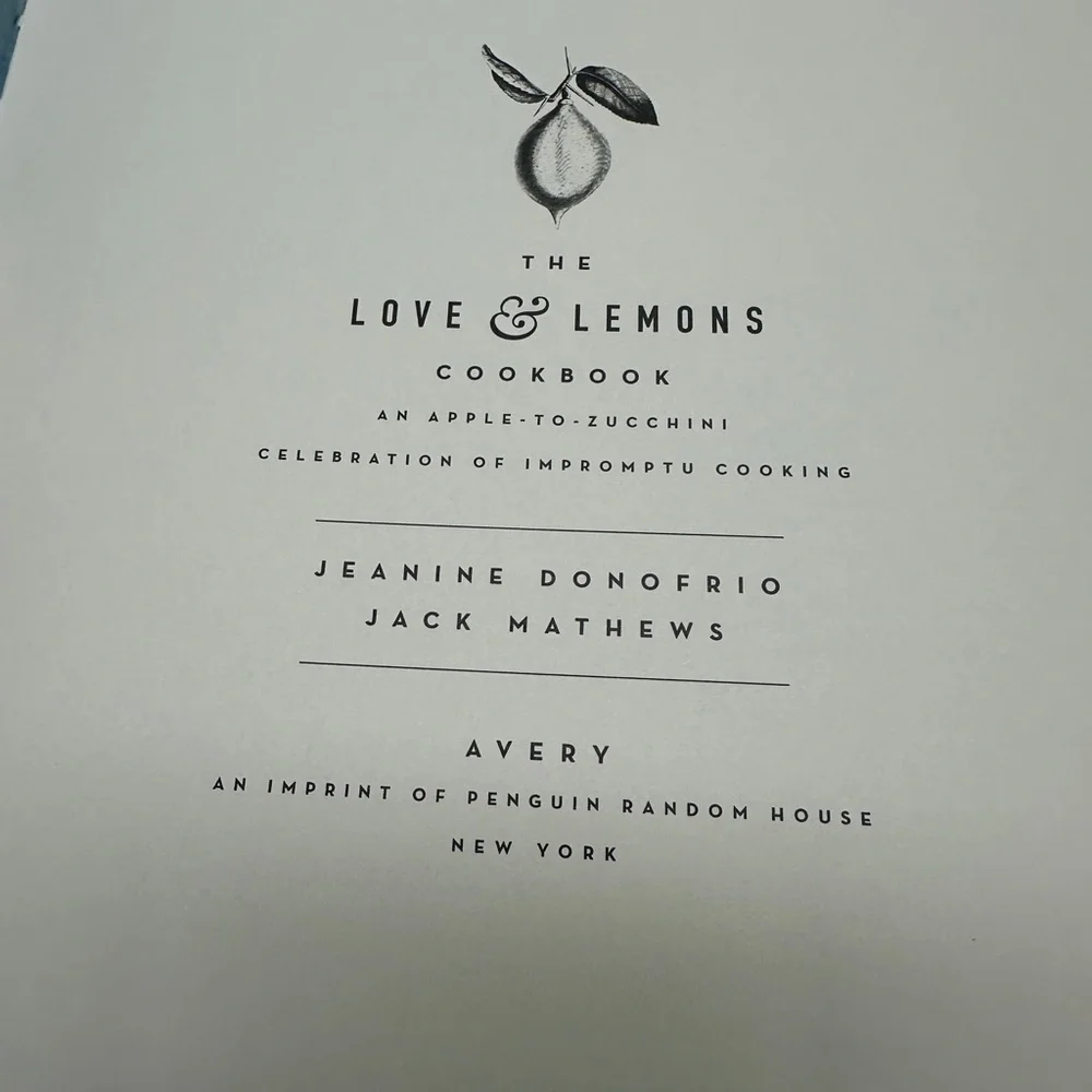 Love & Lemons Cookbook - Cream Cover